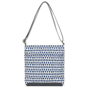 Roka Kennington B Medium Denim Rain Recycled Canvas Crossbody Bag - Blue/White