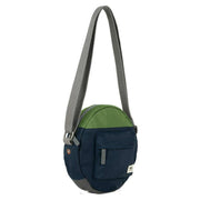 Roka Paddington B Creative Waste Two Tone Recycled Nylon Crossbody Bag - Midnight Blue/Avocado Green