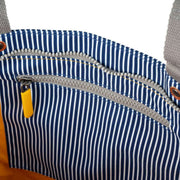 Roka Trafalgar B Hickory Stripe Recycled Canvas Tote Bag - Blue/White