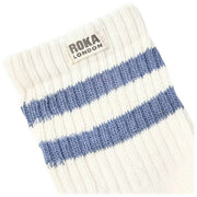 Skarpety Roka Windsor Stripe Crew - błękit przybrzeżny