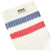 Skarpety Roka Windsor Stripe Crew - Coastal Blue/Scarlet