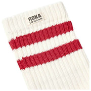 Skarpety Roka Windsor Stripe Crew - Cranberry Red