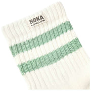 Skarpety Roka Windsor Stripe Crew - zieleń Matcha