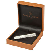 Klapka do krawata Simon Carter Hatch - srebrna