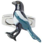 Spinki do mankietów Simon Carter Magpie - niebieski/czarny/srebrny