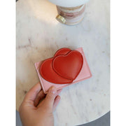 Etui na karty Stackers Heart - różowe/czerwone