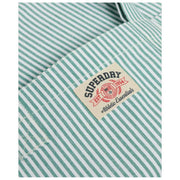 Torba materiałowa Superdry & Co Oxford Stripe – miętowa/kredowo-biała w paski