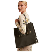 Duża marszczona torba Ted Baker Crinkon Icon – ciemnoszara