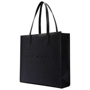 Duża torba z ikonami Ted Baker Soocon Crosshatch - czarna