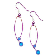 Ti2 Titanium Momentum Drop Earrings - Pink