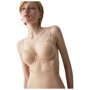 Biustonosz z fiszbinami Triumph Body Make Up Soft Touch – neutralny beż