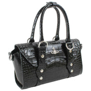 Mini crossbody Vivienne Westwood Bettina Emboss Croc - czarny