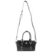 Mini crossbody Vivienne Westwood Bettina Emboss Croc - czarny