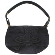 Vivienne Westwood Sadie Suede Leather Shoulder Bag - Black