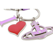 Vivienne Westwood Saffiano I Love Orb Keyring - Lilac