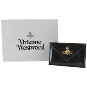 Vivienne Westwood Shiny Leather Envelope Billfold Purse - Black