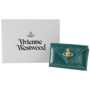 Vivienne Westwood Shiny Leather Envelope Billfold Purse - Green