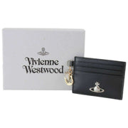 Gładkie etui na karty Vivienne Westwood z zawieszkami – czarne