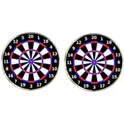 Bassin and Brown Dartboard Cufflinks - Black/White/Red