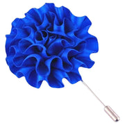 Bassin and Brown Flower Jacket Lapel Pin - Blue