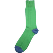 Bassin and Brown Heel and Toe Socks - Green/Blue