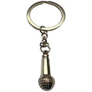 Bassin and Brown Microphone Key Ring - Silver