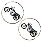 Bassin and Brown Motorbike Cufflinks - Black/White