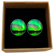 Bassin and Brown Northern Lights Vista Cufflinks - Green/Black