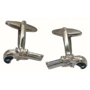 Bassin and Brown Pistol Cufflinks - Silver