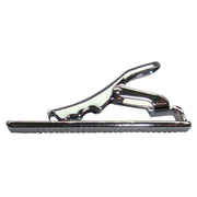 Bassin and Brown Textured Tie Bar - Silver