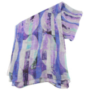 Bassin and Brown Vanilla Abstract Stripe Cotton Scarf  - Purple/Lilac