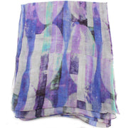 Bassin and Brown Vanilla Abstract Stripe Cotton Scarf  - Purple/Lilac