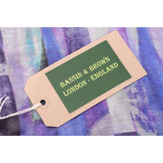 Bassin and Brown Vanilla Abstract Stripe Cotton Scarf  - Purple/Lilac