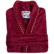 Bown of London Duchess Plain Velour Dressing Gown - Claret Burgundy