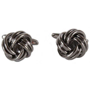 David Van Hagen Knot Cufflinks - Gunmetal Grey