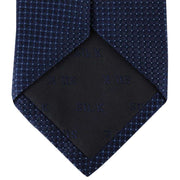 David Van Hagen Ribbed Squares Pin Dot Tie - Navy