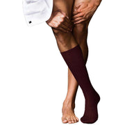 Falke No13 Finest Piuma Cotton Knee High Socks - Barolo Burgundy