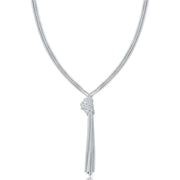 KJ Beckett Classic Knot Popcorn Chain Necklace - Silver