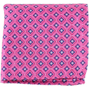 Knightsbridge Neckwear Floral Silk Pocket Square - Pink/Navy