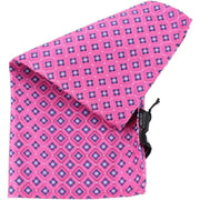 Knightsbridge Neckwear Floral Silk Pocket Square - Pink/Navy