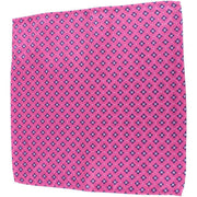 Knightsbridge Neckwear Floral Silk Pocket Square - Pink/Navy