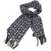 Knightsbridge Neckwear Paisley Silk Scarf - Black/Blue