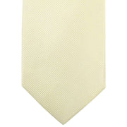 Knightsbridge Neckwear Plain Diagonal Ribbed Tie - Yellow