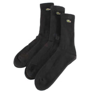 Lacoste Sports High Cut 3 Pack Socks - Black