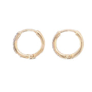 Mark Milton Hoop Earrings - Yellow Gold/Clear