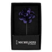 Michelsons of London Flower Lapel Pin - Lilac