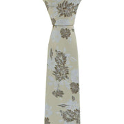 Michelsons of London Summertime Floral Polyester Tie and Pocket Square Set - Brown