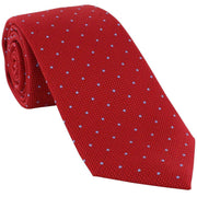 Michelsons of London Textured Dot Silk Tie - Red