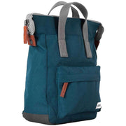 Roka Bantry B Small Sustainable Canvas Backpack - Teal Blue