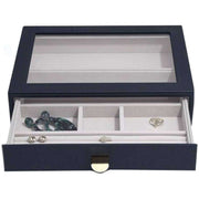 Stackers Classic Ring and Bracelet Glass Lid Drawer - Pebble Navy